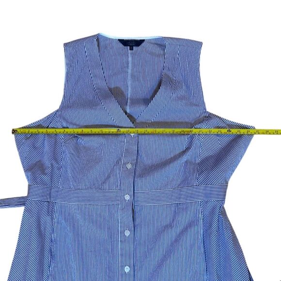 Rachel Rachel Roy Plus 24W Blue Striped Sabrina Dress Knee Length - Picture 5 of 12